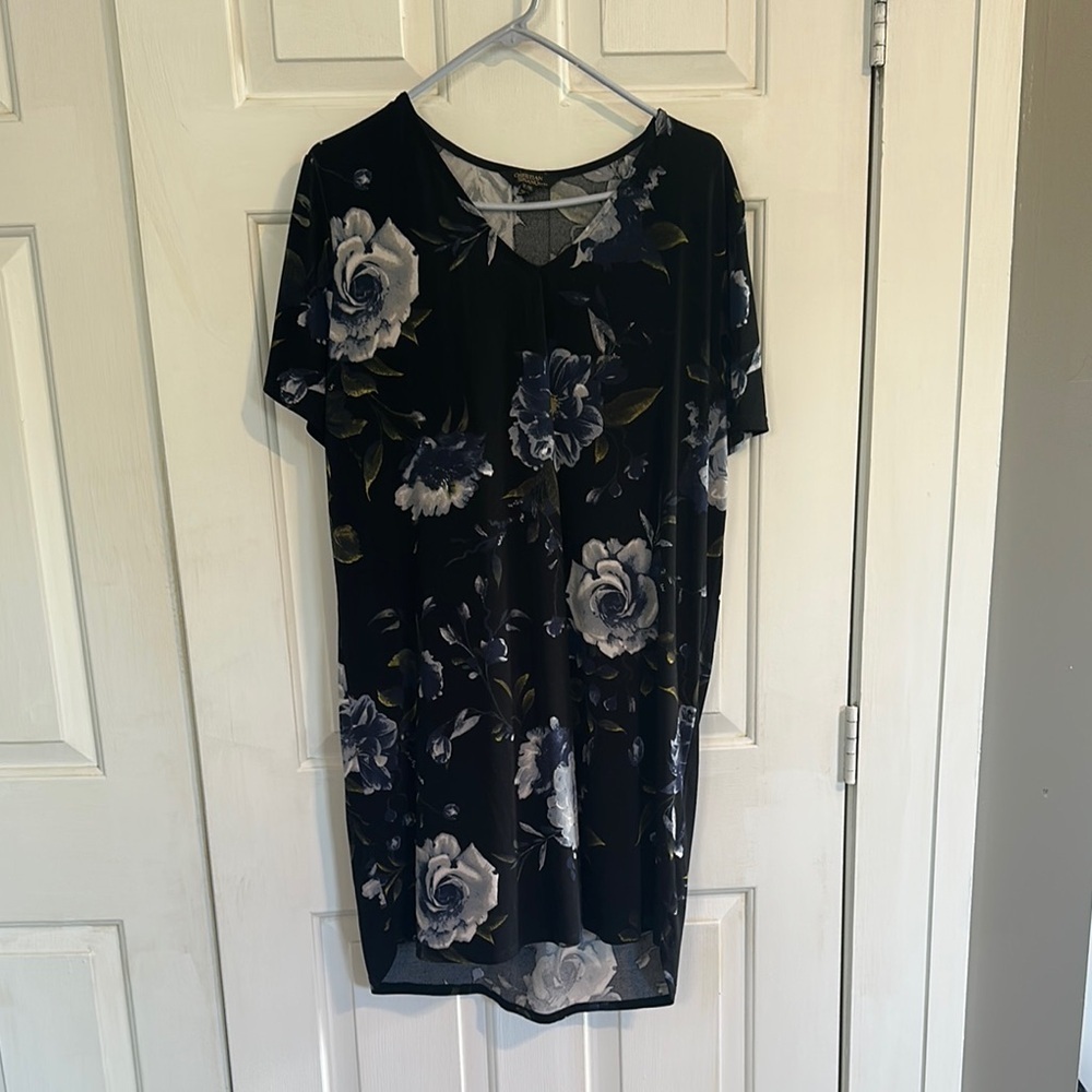 Christian Siriano Black floral dress size XL